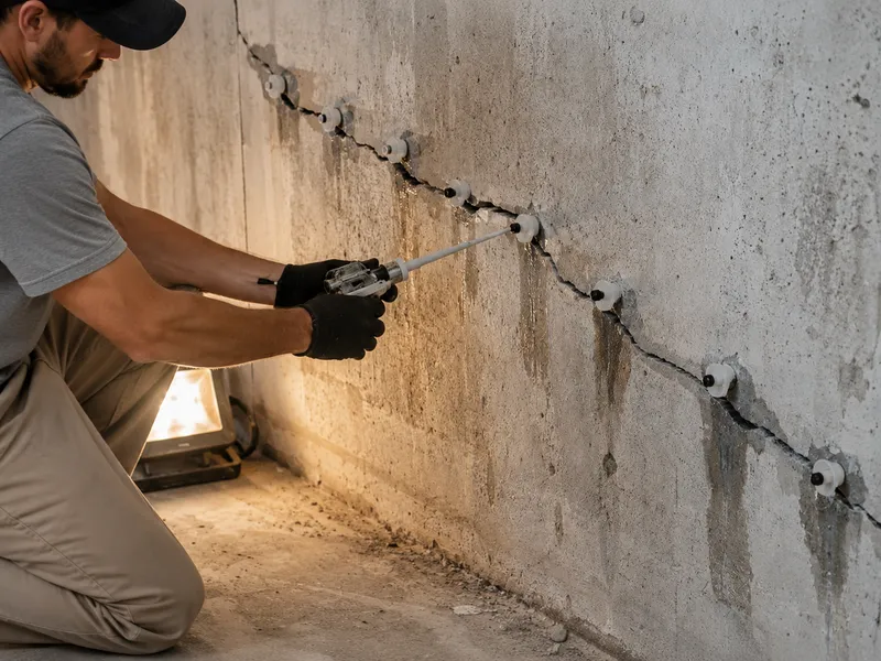 Foundation crack repair in Washington County, PA